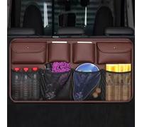 SHOOYIO Étui de rangement en cuir robuste pour coffre de voiture avec plusieurs poches ventilées 48 x 88 cm pour une meilleure organisation et rangement d'accessoires de voiture