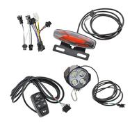 SHOOYIO Kit d'éclairage électrique multifonction pour vélo comprenant un feu avant LED et un klaxon, adapté pour la conduite de nuit et les feux de reconnaissance routière