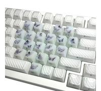 SHOOYIO Lot de 21 touches en forme de papillon et de cœur rétroéclairées sur le côté pour un confort de frappe au clavier