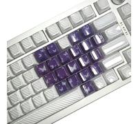 SHOOYIO Lot de 21 touches en forme de papillon et de cœur rétroéclairées sur le côté pour un confort de frappe au clavier