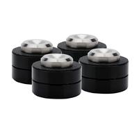 SHOOYIO Lot de 4 tapis d'isolation anti-vibrations pour améliorer les scènes sonores avec coussinets de haut-parleurs en alliage d'aluminium
