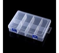 SHOOYIO Mallette Rangement, Organiseur de petites pièces, 8 grilles avec séparateurs amovibles pour matériel, vis, boulons, perles, bijoux