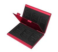 SHOOYIO Porte-cartes portable en alliage d'aluminium - Design élégant - Coque rigide pour petits objets - Transport facile - Porte-cartes de voyage