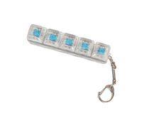 SHOOYIO Porte-clés en forme de clavier transparent pour soulager le stress, décompresser pour bureau, école, voyage