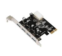 SHOOYIO Rapid PCIe vers 4 USB Version Harbors Carte Processeur Faible Résistance Plan Renforcé Transmission de Données Stabilité Métal Version USB Processeur PCIe