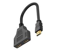 SHOOYIO Répartiteur double écran HDTV 1 entrée 2 sorties 1080p utilisable pour consoles de jeu HDTV projecteurs Home Cinéma Accessoires Splitter pour conférence présentation