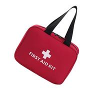 SHOOYIO Sac de rangement médical portable étanche à plusieurs compartiments Rouge Pour la maison et la voiture Urgences Grande capacité