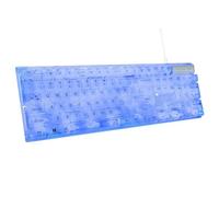 SHOOYIO Touches flottantes Design 104 touches RVB rétroéclairées Clavier de jeu éclairage réglable Cordon USB Résistant à l'eau Claviers cordon