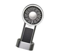 SHOOYIO Ventilateur solaire portable de refroidissement à 5 vitesses, petit écran numérique puissant pour voyage/extérieur/cadeau rechargeable par USB