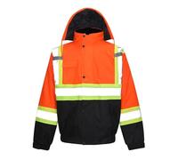 SHOOYIO Vestes à capuche avec design réfléchissant, résistant aux éclaboussures et isolation pour diverses conditions météorologiques, vestes en polyester