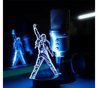 Shop and Solve MusicLED Lumière 3D Dream Veilleuse Froid Lampe USB et batterie avec télécommande 7 couleurs et 5 modes gadget idée cadeau fan de freddie queen (Mercury)