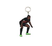 Shop and Solve Porte-clés 8 cm en PVC forme Leao surf exultance idée cadeau pour fans milan super fini, Rouge/noir, Portachiavi