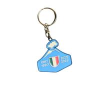 Shop and Solve Porte-clés Champions d'Italie Vésuve 4 ScudeTTO avec tricolore et dates en relief super fini 5 cm cadeau pour fans napolitains LIMITED EDITION (Celebrative 4), bleu ciel, 5cm