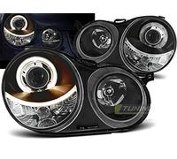 Shop Import Paire de feux phares V- Polo 9N 01-05 angel eyes noir