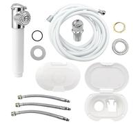 Shop SoftAir Kit de douche complet avec mélangeur d'eau chaude ou froide à encastrer, tuyau de 5 mètres pour bateau, camping-car, nautique (kit de douche à stylet tête laiton)