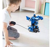 SHOP-STORY - 2 in 1 RC Car Blue : Voiture 2 en 1 Transformable en Robot