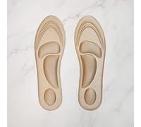 SHOP-STORY - 4D INSOLE WOMAN - BEIGE - Semelles Orthopédiques à Mémoire de Forme Anti Douleurs - Beige - Taille Femme 35-40