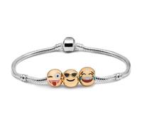 SHOP-STORY - Bracelet 3 Emojis plaqué or