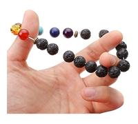 SHOP-STORY - Bracelet Guérison des 7 Chakras Pierres de Lave - Agate rouge - Ambre - Oeil de tigre - Howlite verte - Turquoise etc