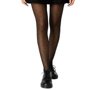 SHOP-STORY Collants Thermiques Doublure Polaire Effet Peau à Motifs Petits Pois - Chaleur et Confort Hiver, Taille Unique Noir (34 à 40)