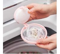 SHOP-STORY - Filtre Attrape-Poils Anti-Peluches - Boule Flottante Réutilisable pour Machine à Laver - Rose