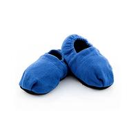 SHOP-STORY - HOT SOCKS BLUE : Chaussons Chauffants Hiver Micro-Ondes Bleu Unisexe Taille Unique