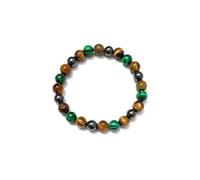 SHOP-STORY - LITHOTHERAPIE BRACELET : Bracelet Lithothérapie Énergie, Guérison, Créativité avec Perles Pierres Naturelles Malachite, Oeil de Tigre, Hématite, Mixte