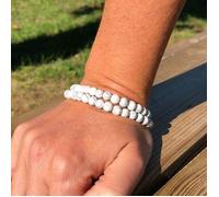 SHOP-STORY - Lot de 2 Bracelets stabilisant en Howlite Blanche