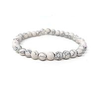 SHOP-STORY - Lot de 2 Bracelets stabilisant en Howlite Blanche