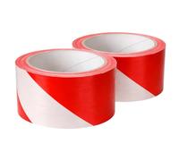 SHOP-STORY Lot de 2 Rubans de Signalisation Rouge Blanc 50mm x 100M GEKO - Ruban de Balisage et Délimitation de Zones