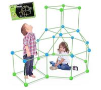 SHOP-STORY - MAGICASTLE : Kit de Construction Modulable de Cabanes Fusée Igloos pour Enfants - 175 Pièces Fluorescentes - Facile à Assembler
