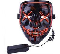 SHOP-STORY - MASK THE PURGE ORANGE : Masque LED du Film d'Horreur - La Purge Orange G