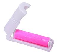 SHOP-STORY - Petit Rouleau de Poche Anti Poils Bouloches Peluches Cheveux Pellicules Poussières Cette Mini Brosse Autocollant est Lavable et Réutilisable - Rose