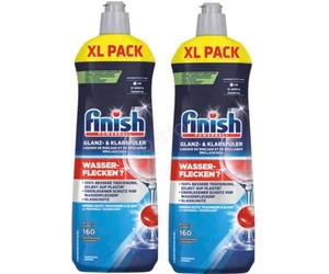 SHOP-STORY - POWFINISH_2x : Pack Liquides de Rinçage et de Brillance FINISH 1.6L pour Lave-Vaisselle - 320 Lavages