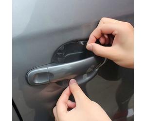 SHOP-STORY - Protecteurs Adhésifs Transparents pour Portes de Voiture Derrière Les Poignées - Pack de 4 Protections