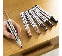 SHOP-STORY - RENOVE BOIS : Pack de 6 Feutres Double Pointe pour Rénover le Bois (Cerisier, Érable, Chêne, Noyer, Acajou et Noir)
