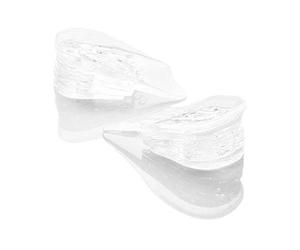 SHOP STORY - Semelle Talonnette Grandissante 5 Niveaux en Silicone pour Homme et Femme - Semelles Talonnettes Grandissantes, Transparent,
