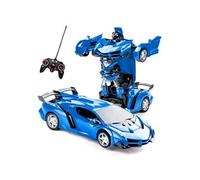 Shop Story Voiture télécommandée 2 en 1 transformable en robot Bleu pour enfant à partir de 3 ans