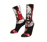 Shop-UP! Chaussettes Chaussettes Terrifier Art the Clown Hi, salutation splatter, slash horror movie film unisexe