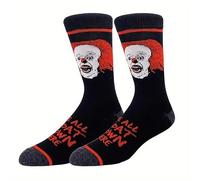 Shop-UP! Chaussettes IT Pennywise avec phrase We All Float Down Here horror film unisexe, Noir , 43