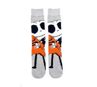 Shop-UP! Chaussettes Jàck Skèletron et Bau Bau mini, Nìghtmare before christmas film unisexe dessin animé, Noir , 43