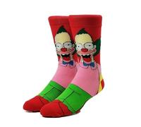 Shop-UP! Chaussettes Krusty l' Clown I Simpson dessin animé film unisexe, Noir