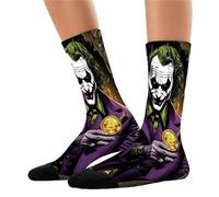 Shop-UP! Joker coloré Joaquin Phoenix Fantasy Chaussettes avec Bitcoin, film film de dessin animé, unisexe