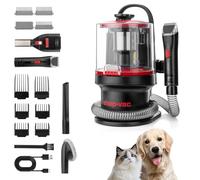 Shop-Vac Aspirateur de toilettage 4 en 1 pour animaux de compagnie, aspirateur de toilettage pour la perte de poils, tondeuse, brosses et suceur plat, aspiration 10 000 Pa, ventouse de 3,3 L, pour la