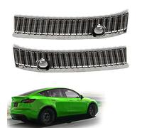 Shop4EV Lot de 2 protections de coffre, de seuil de chargement, en acier inoxydable, compatible avec Tesla Model Y (noir)