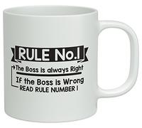 Shopagift Mug Fantaisie Motif règle n° 1 The Boss is Always Right Blanc 10 oz