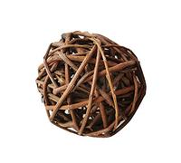 SHOPANTS Jouets à mâcher en rotin pour lapin, hamster, lapin, cochon d'Inde, gerbille, friandises pour cochon d'Inde, petits jouets en rotin 7 cm