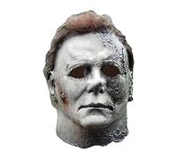 SHOPANTS Michael Myers Masque pour adultes, masque d'Halloween effrayant noir d'Halloween 2022, masque d'horreur noir en latex avec cheveux (A)