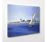 ShopArt Edward Hopper The Long Leg Peinture à effet brossage sur toile haute définition prêt à accrocher (50 x 70 cm)