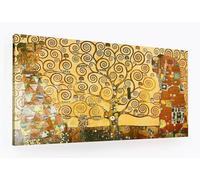 ShopArt - Tableau effet coups de pinceau à relief - Gustav Klimt l'Arbre de Vie - Impression Fine Art sur toile haute définition prêt à accrocher (60 x 120 cm)